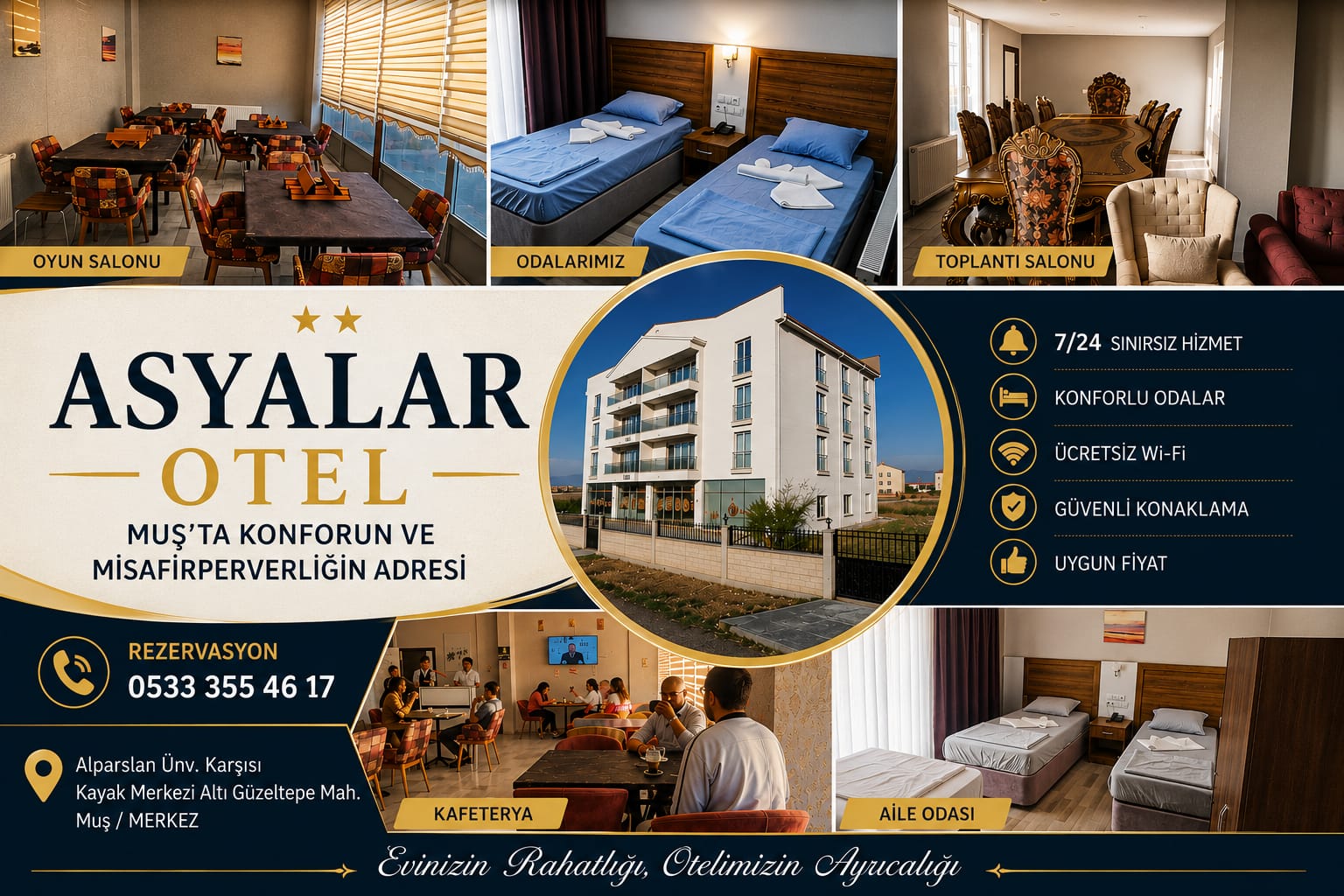 Asyalar Otel tanıtım afişi